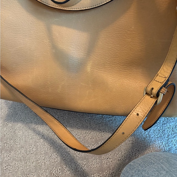 Kate Spade Saturday Tan Leather Large Satchel with Metal Hardware. EUC - Picture 8 of 12